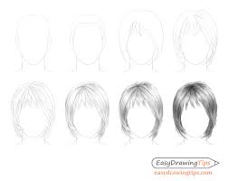 Where do you draw the hairline on your head? How To Draw Hair Step By Step Tutorial Easydrawingtips
