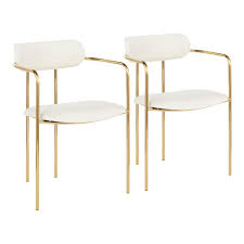 Lumisource Demi Gold And Cream Velvet Dining Chair Set Of 2 Ch Demi Auvcr2 The Home Depot In 2020 Glam Chair Gold Dining Chairs Velvet Dining Chairs