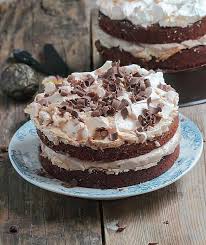 Un Gateau 100 Gourmandise Ou On Y Retrouve Un Delicieux Biscuit Au Chocolat Surmonte D Une Couche De Meringue Et Garni D Une Genereuse