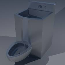 prison toilet sink combo cgtrader