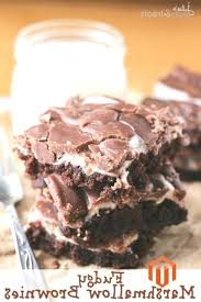Brownie Fudgy A La Guimauve Nourriture Recette Dessert Creme Pour Gateau