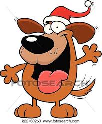 New users enjoy 60% off. Cartoon Christmas Dog Clipart K22760253 Fotosearch