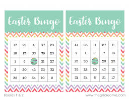 Ensure that the kids understand that they can call bingo only when their numbers match the line or the pattern that was predetermined. Printable Easter Bingo Game The Girl Creative