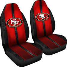 Incredible Line Pattern San Francisco 49ers Logo Car Seat Covers In 2020 San Francisco 49ers Logo San Francisco 49ers Seat Covers