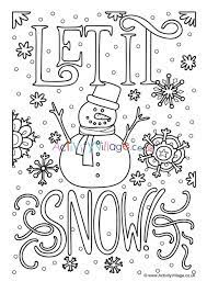 Red snow, green snow, and brown s. Let It Snow Colouring Page