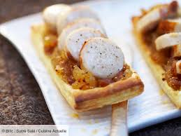 Feuillete Au Boudin Blanc Et Chutney De Figue Recettes Recette Recette Avec Figues Chutney Figues Recette Feuillete