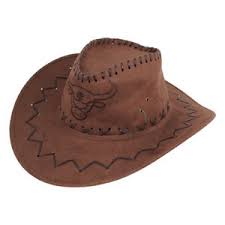 Details About Men Flannel Strap Winding Cow Head Pattern Faux Suede Cowboy Hat Brown Ss