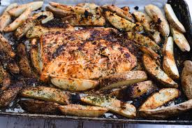 Baked Creamy Salmon with Potatoes Sheet Pan Meal : At the ...