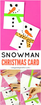 Snowman Christmas Card Easy Peasy And Fun Diy Idea For Kids