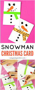 snowman christmas card easy peasy and fun diy idea for kids