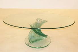 Tempered safety glass used to avoid injury. Swirl Glass Coffee Table Hl269