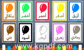 بطاقات تعليم الاطفال الالوان بالعربي Arabic Alphabet For Kids Alphabet For Kids School Labels