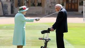 Captain tom moore, coventry, united kingdom. 100 Year Old Uk Fundraising Hero Tom Moore Hospitalized With Covid 19 Cnn