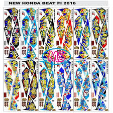 Kartun adalah produk yang dibuat menggunakan animasi. Bt85 Aksesoris Stiker Motor Sticker Asesoris Striping Variasi Animasi Kartun Beat Fi 2016 2017 Shopee Indonesia