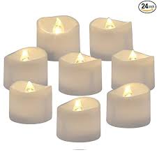 Amazon Com Homemory Battery Operated Led Tea Lights Pack Of 24 Flameless Votive Tealights Candle With Warm Fake Candles Led Tea Lights Flameless Tea Lights