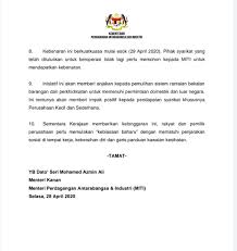 Miti (ministry of international trade and industry). Miti Malaysia On Twitter Siaran Media Menteri Kanan Menteri Perdagangan Antarabangsa Industri Yb Dato Seri Mohamed Azminali Tentang Peningkatan Kapasiti Beroperasi Untuk Membangun Semula Ekonomi Pkp Mengimbangiekonomidankesihatan