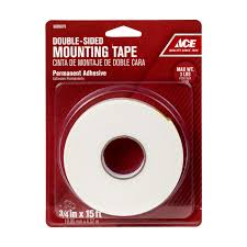 One side of the backing is peeled off of the tape and stuck to the item you wish to hang, while the other side is peeled off so that it can be placed on the wall. Ace Double Sided 3 4 In W X 15 Ft L Mounting Tape White Ace Hardware
