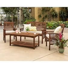 All products from acacia wood patio coffee table saracina home category are shipped worldwide with no additional fees. Dark Brown Acacia Wood 4 Pc Patio Set Kirklands
