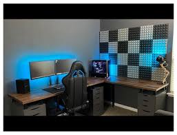 Upgrading My Desk Again Ikea Amazon Ikea Gaming Desk Ikeagamingdesk In 2020 Ikea Gaming Desk Gaming Desk Desk