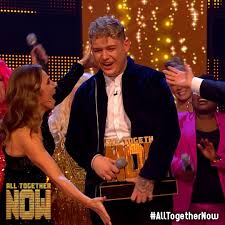 We're all together now, lets talk like human beings. All Together Now On Twitter He Did It Michael Is Our Alltogethernow Winner Well Done To All Our Brilliant Performers And A Big Thank You To Gerihalliwell Robbeckettcomic The 100 And All