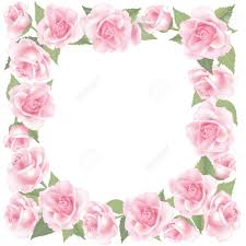 Flowers gif clip art paper frames photo frame images prints craft items borders and frames photo frames digital photo frame. Flower Rose Background Floral Frame With Pink Roses Royalty Free Cliparts Vectors And Stock Illustration Image 25546614