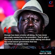 OLD RIVALRY CONTINUES. 'Orengo has been a traitor all along. He has never  genuinely wanted me to be president. That is why I told him to exercise  decorum while talking evil about