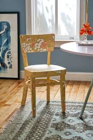 Painted Floral Wood Chair In 2021 Painted Wood Chairs Wood Chair Painted Dining Chairs