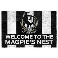 Fantasy football news about the collingwood magpies. Collingwood Magpies Printed Door Mat