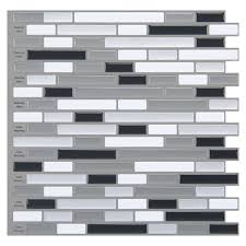 The tiles can also be easily installed directly over existing panels or smooth surface. Art3d Peel And Stick Backsplash Tile Kitchen Vinyl Sticker 12 X 12 Gray White Design 10 Pack Walmart Com Walmart Com