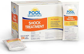 Amazon.com : Pool Essentials® Shock Treatment, Granular, 1LB Bag (24-Pack)  | Clears Cloudy Water, Fast-Dissolving, Controls Bacteria, Reduces Chlorine  Odor, 4 in 1 Shock : Patio, Lawn & Garden