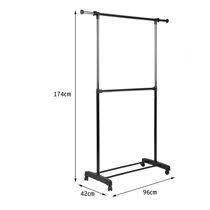 Entdecke neue styles für deinen kleiderschrank. Mainstays Adjustable 2 Tier Rolling Garment Rack Adjustable Design Walmart Com Rolling Garment Rack Garment Racks Clothes Drying Racks