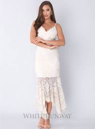 Cocktail Handkerchief Midi Lace Dress City Chic Wedding Dresses