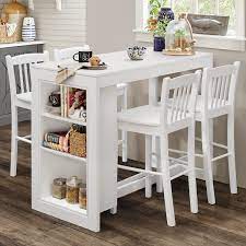 Jofran Tribeca Counter Height 5 Piece Dining Set White Dining Table Small Space Dining Room Small Dining Table With Storage