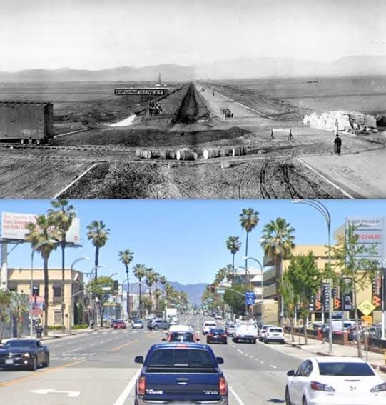 Then and Now, Van Nuys Boulevard then 1911.