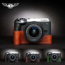 Data charges may apply with the download of the free canon camera connect app. Leather Half Case For Canon Eos M6 Mark Ii Camera Handmade M6 Mark2 Retro Cover Ebay