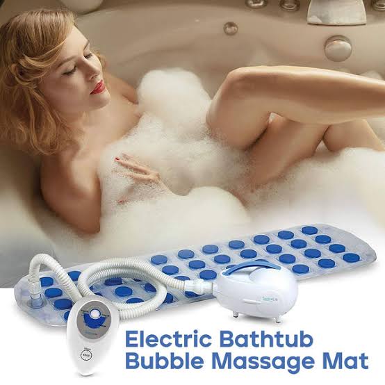 Full-body electric bubble massage spa mat kit, AI generated