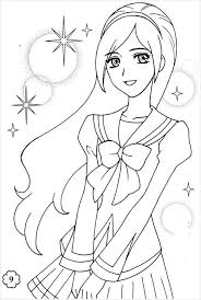 Even if you're working with an rgb document, that's still the way illustrator if you simulate colored paper, then anything white will still disappear, because that's how illustrator shows you that the paper will show through. 8 Anime Girl Coloring Pages Pdf Jpg Ai Illustrator Free Premium Templates