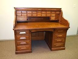 Gunn Roll Top Desk C 1890 Grand Rapids Mich Tiger Quarter Sawn Oak 60 Roll Top Desk Desk Oak