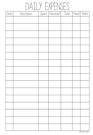 daily expenses worksheet printable financial budget printables budgeting free excel manufacturing dashboard templates