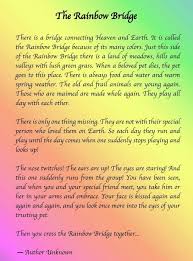 Maybe you would like to learn more about one of these? Rainbow Bridge Pet Poem Printable Google Search Pet Poems Rainbow Bridge Prayers For Hope
