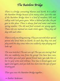 The pet runs and plays all day with the. Rainbow Bridge Pet Poem Printable Google Search Rainbow Bridge Pet Poems