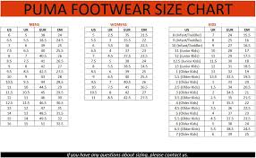 Puma Shoes Size Chart Www Studiozanolla Com