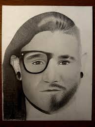 Skrillex drawing by mechanical pencil