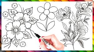 Große auswahl an step by step. 3 Ways How To Draw A Flower Step By Step Flower Drawing Easy Youtube