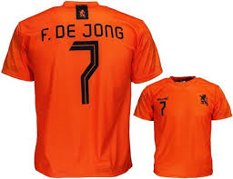 Nederlands elftal dames thuisshirt vd sanden 7. Bol Com Nederlands Elftal Replica Frenkie De Jong Voetbal T Shirt Oranje Maat 152