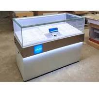 mobile showcase design, glass phone display counter design