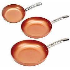 5 Star Copper Ceramic Titanium Infused Nonstick Stainless Steel Cookware Set 7 Piece Dealsdot Com Copper Chef Cookware Set Copper Cookware