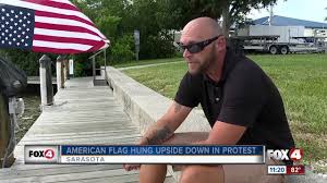 Click to see full answer. Veteran Flies American Flag Upside Down To Signal Distress For Florida Waters Youtube