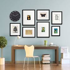 Great idea using a shelf as a modern alternative to and outdated dado rail on one wall!! Gallery Wall Layouts Using Easygallery Frames Modern Chicago By Change Of Art Houzz Ie