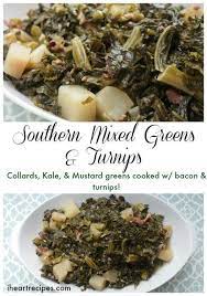 Southern Mixed Greens Turnips I Heart Recipes Recipe Mixed Greens Recipe Turnip Recipes Vegetable Dishes